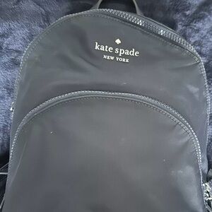 Kate Spade Mini Backpack Purse Womens Bag Shiny Navy Blue Zip Used